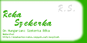 reka szekerka business card
