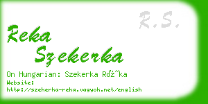 reka szekerka business card